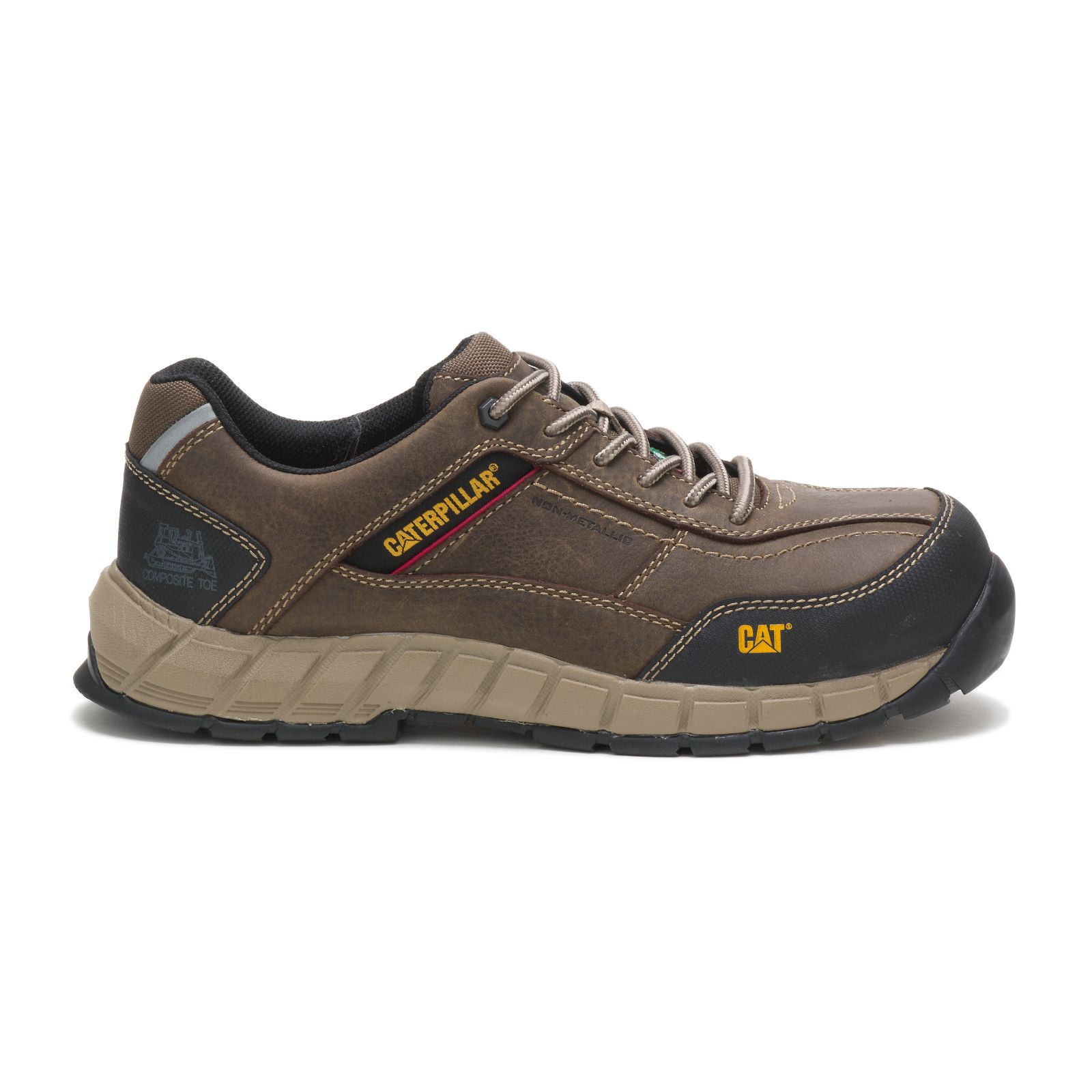 Caterpillar Streamline Leather Csa Composite Toe Philippines - Mens Work Shoes - Dark Grey 65831JIKZ